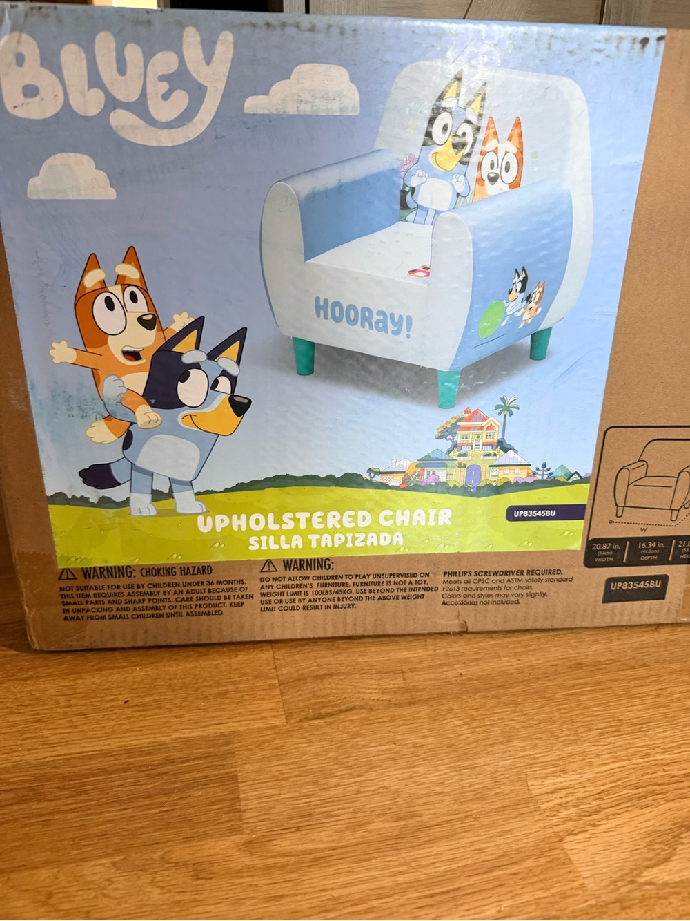 Upholstered Kids Chair - Bluey/ Bingo BNIB!